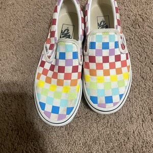 Vans Red and Pink Sneakers Vibrant Slip-On Style